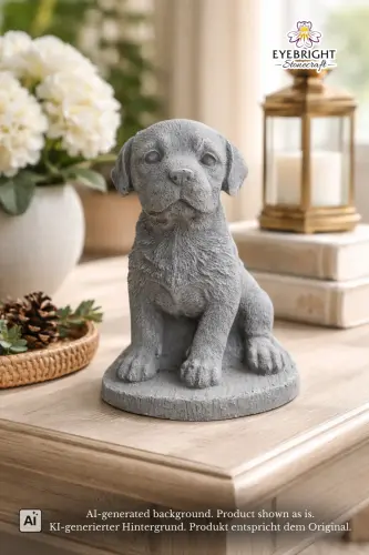 Product image of the product “Milo - Seated Dog, 18cm H | cast stone ”